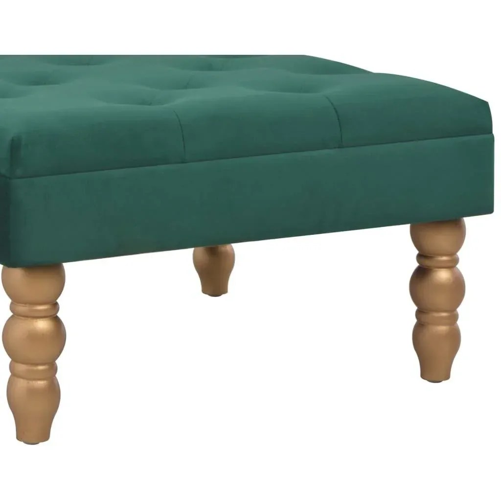 Hocker 60x60x36 cm Samt dunkelgrün