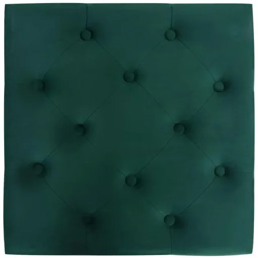 Hocker 60x60x36 cm Samt dunkelgrün