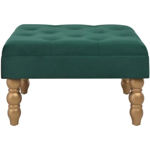 Hocker 60x60x36 cm Samt dunkelgrün