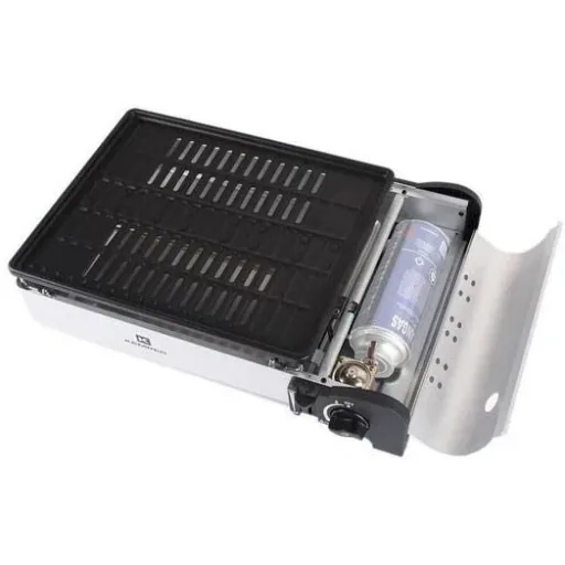 Tragbarer Smart-Gasgrill Tischgrill Campingkocher - inkl. 2 Gasflaschen
