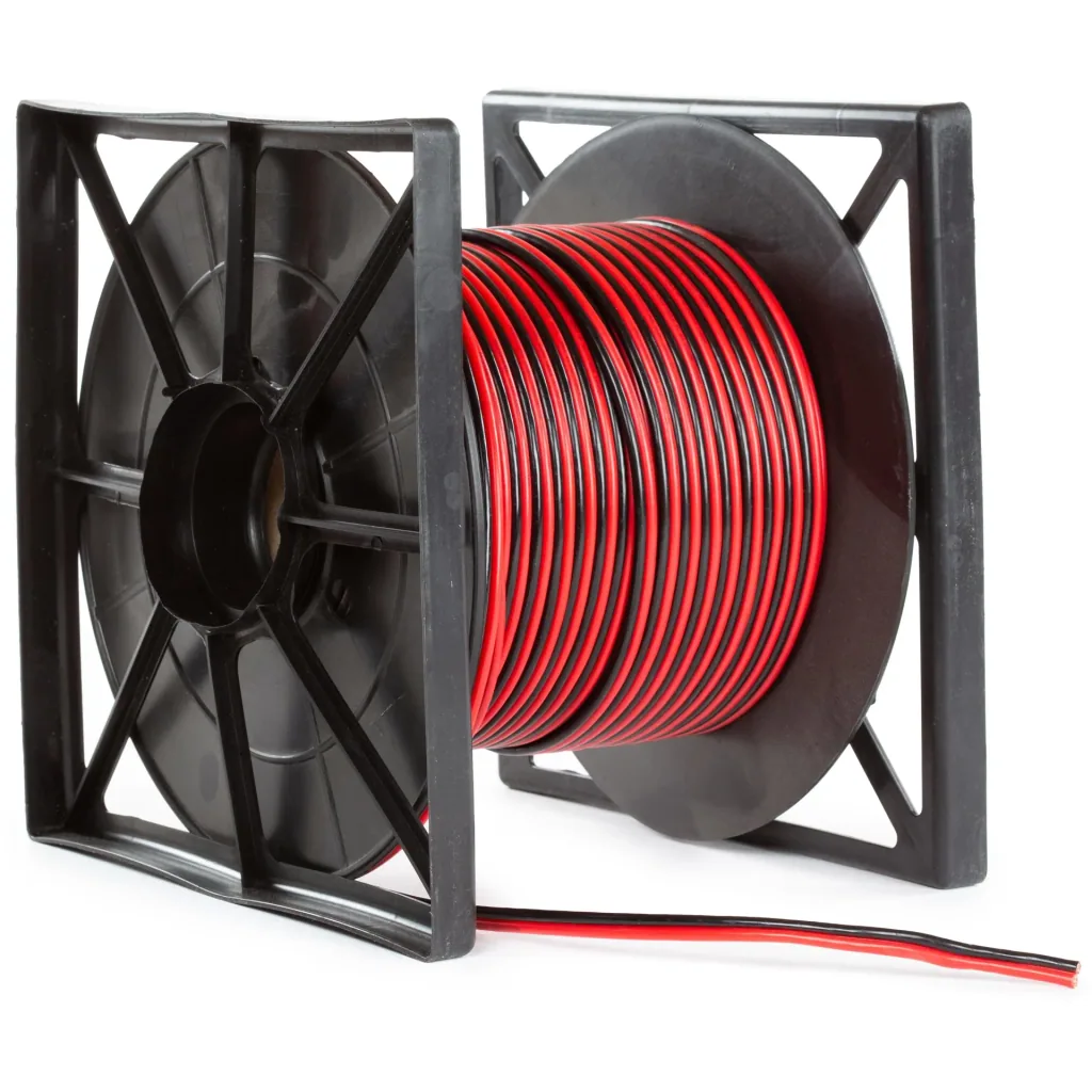 lautsprecherkabel - rot/schwarz - 2 x 4 mm² - 100 m