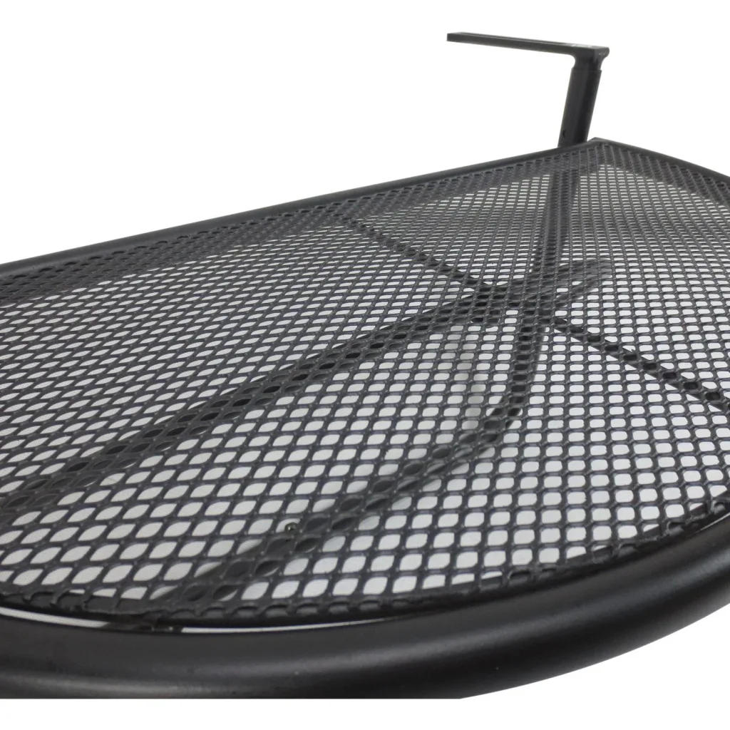 Balkonhängetisch Hängetisch höhenverstellbar halbrund Ø30 cm Terrasse Metall Schwarz L60 x B45 x H50 cm