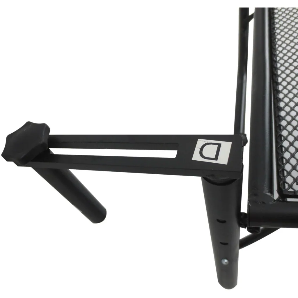 Balkonhängetisch Hängetisch höhenverstellbar halbrund Ø30 cm Terrasse Metall Schwarz L60 x B45 x H50 cm