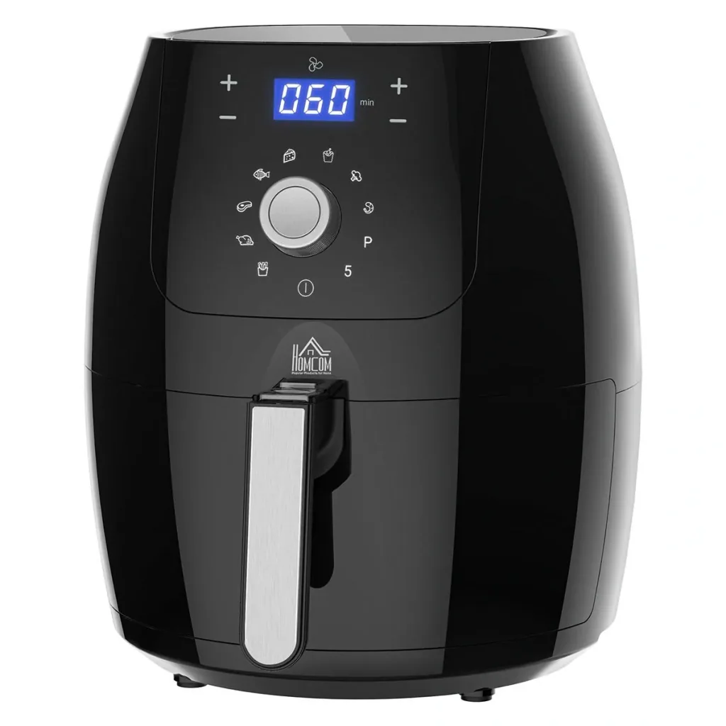 Heißluftfritteuse Luftfritteuse Airfryer Edelstahl Frittierkorb 5,5L 1700W mit Digitalem LED-Touchscreen Heißluftfritteu
