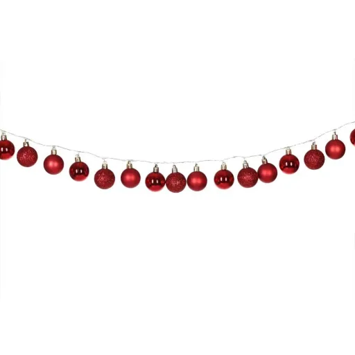 Weihnachtsbeleuchtung Kugeln Weihnachtsdekoration 40-LED - Rot - 2m und Perel Smart home Wifi plug- Android & IOS