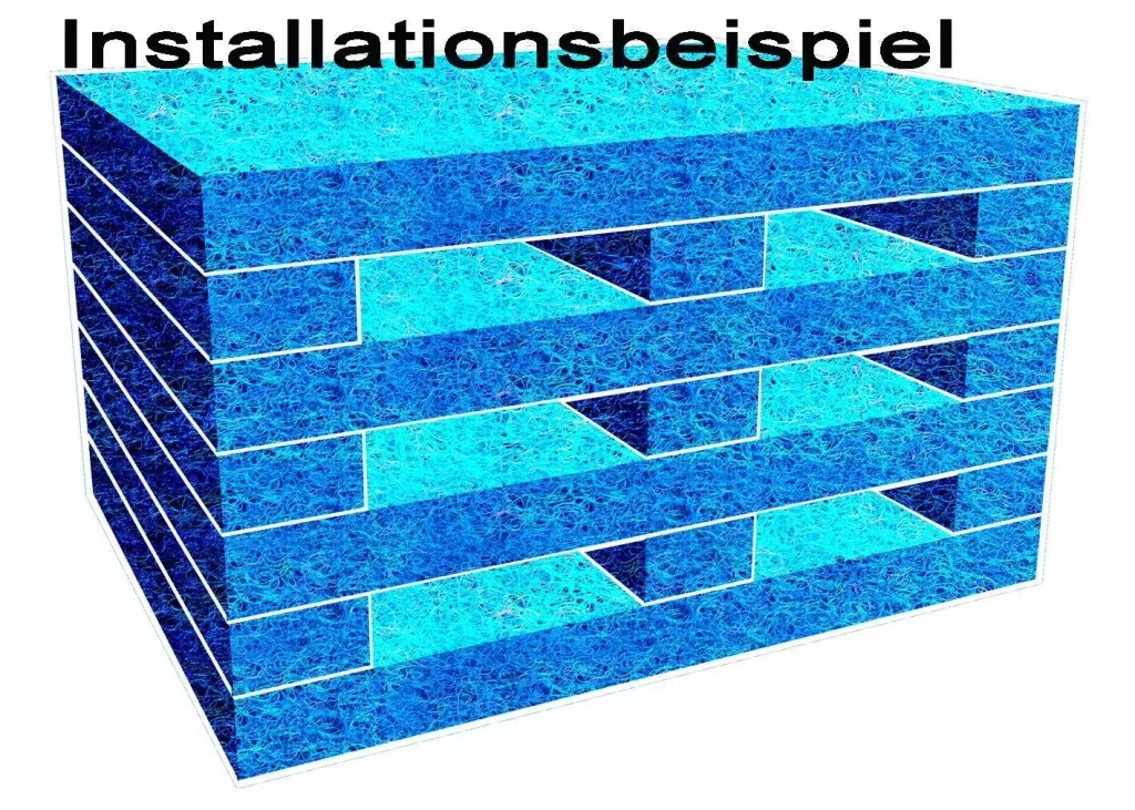 Japanmatte PJM 45/32 Blau, Filtermatte, 45 x 31,5 x 3,8 cm