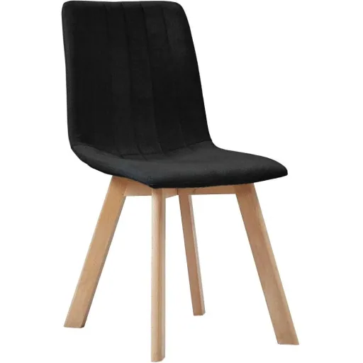 Esszimmerstühle 2 Stück Stoff schwarz
