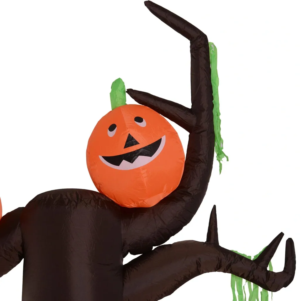 Aufblasbarer Baum mit Kürbissen Höhe: 2,4m Halloween Luftfigur mit LED