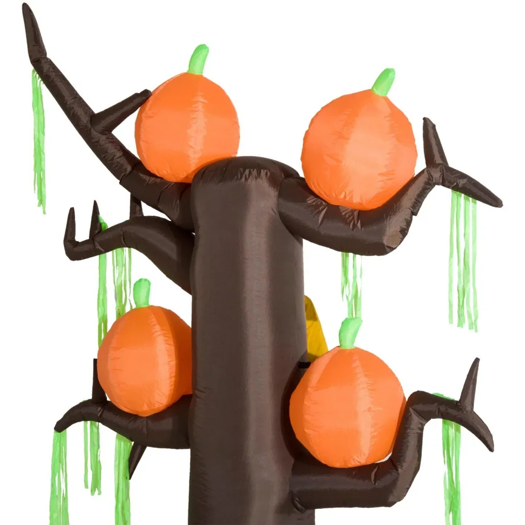 Aufblasbarer Baum mit Kürbissen Höhe: 2,4m Halloween Luftfigur mit LED