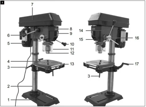 Tischbohrmaschine DP18Vario