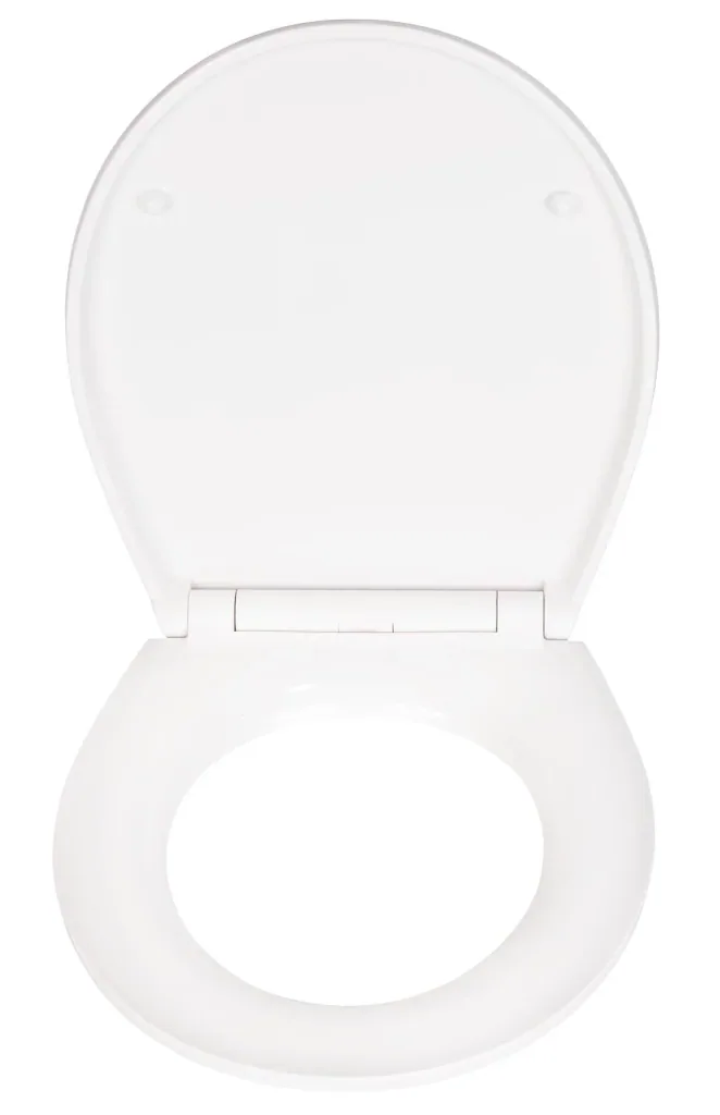 Premium WC-Sitz White Marble mit Relief, aus antibakteriellem Duroplast, mit Absenkautomatik