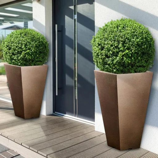 Blumentopf - 55x35x35cm - braun