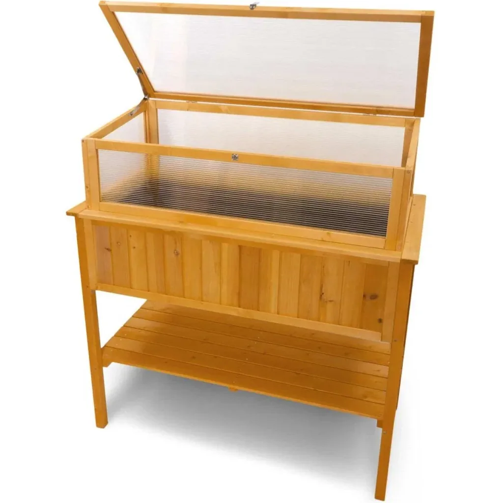 Garten Holz Gewächshaus / Küche Gartentisch auf Beinen - 113x57x90cm
