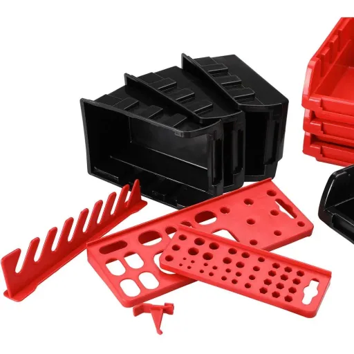 Werkzeugwand mit Stapelboxen und Werkzeughalter 43tlg. - 2 Wandteller 54x47,5x1,8 cm