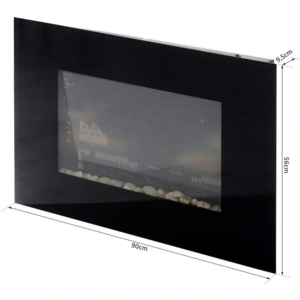 Kaminofen LED Elektrokamin Wandkamin Elektronisch mit Flammeneffekt Fernbedienung 90x9