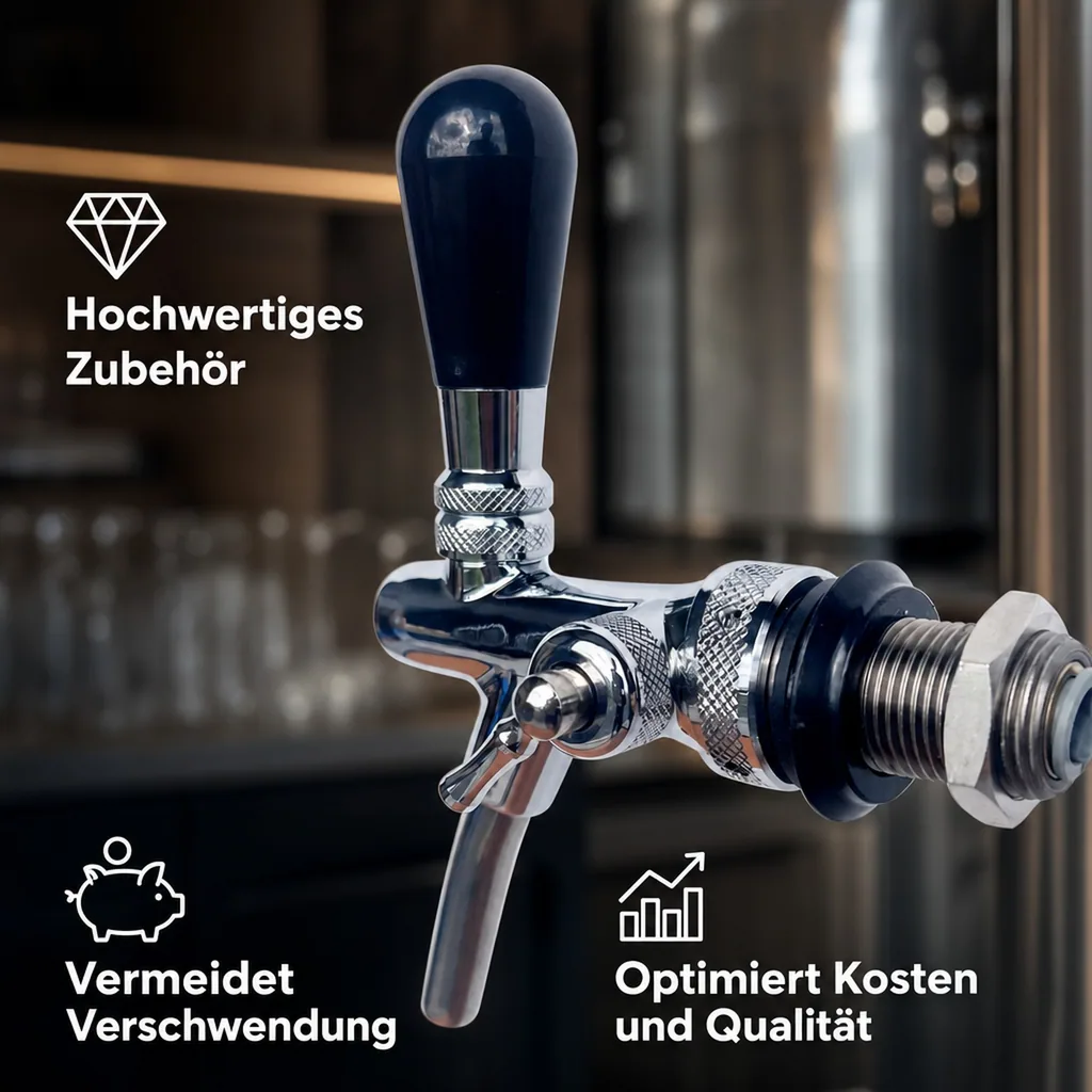 Zapfhahn, Kompensatorhahn, Bierzapfhahn - mit John Guest-Anschluß