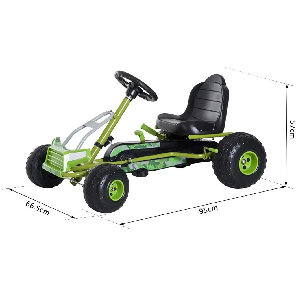 Tretauto Go Kart Tretfahrzeug ab 3 Jahre Grün
