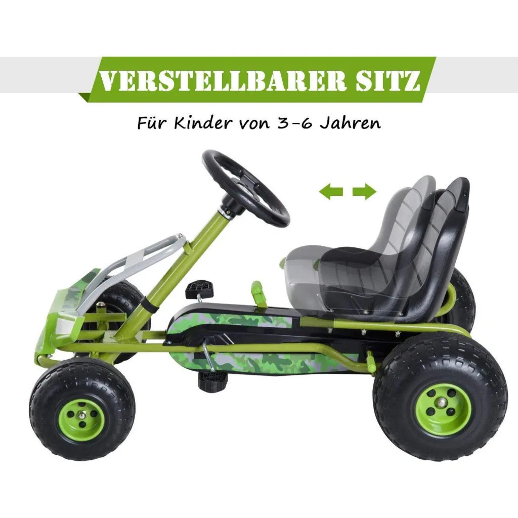 Tretauto Go Kart Tretfahrzeug ab 3 Jahre Grün