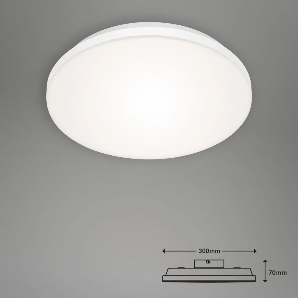 Rahmenloses LED Panel, rund, Ø 30, 12 Watt, weiß
