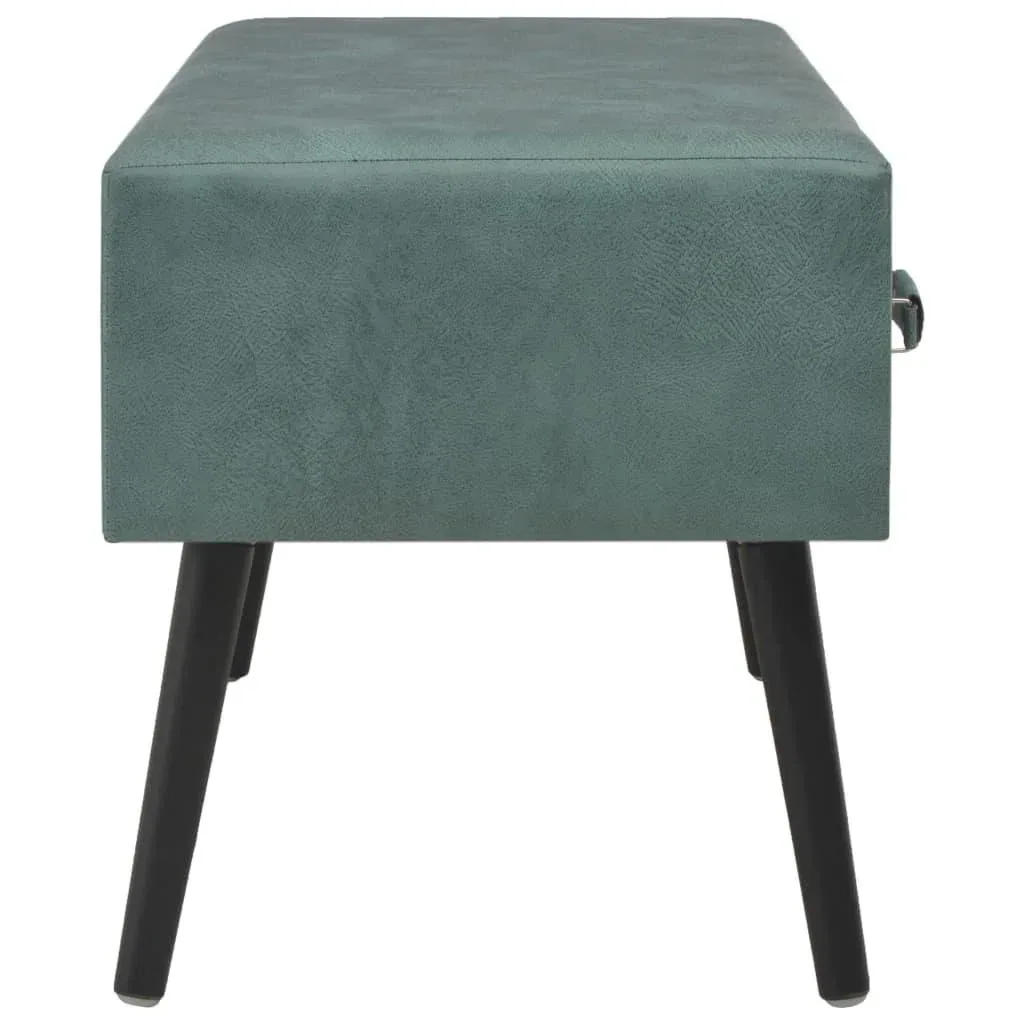 Couchtisch 80x40x46 cm Kunstleder meer-grün