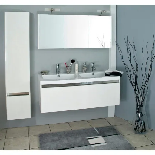 Badezimmermöbel Stripe 120cm - Weiss