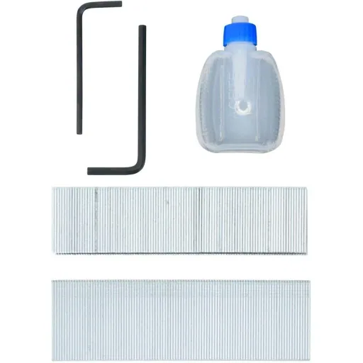 2in1 Druckluftnagler und Tacker mit Koffer + Nägel + Sechskant + Öl