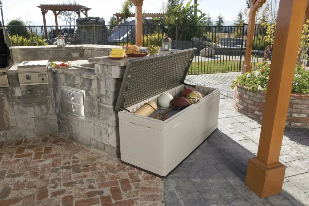 Lifetime Kissenbox 495 L Lichtgrau 152.5×61×67 cm – wetterfeste Auflagenbox aus HDPE