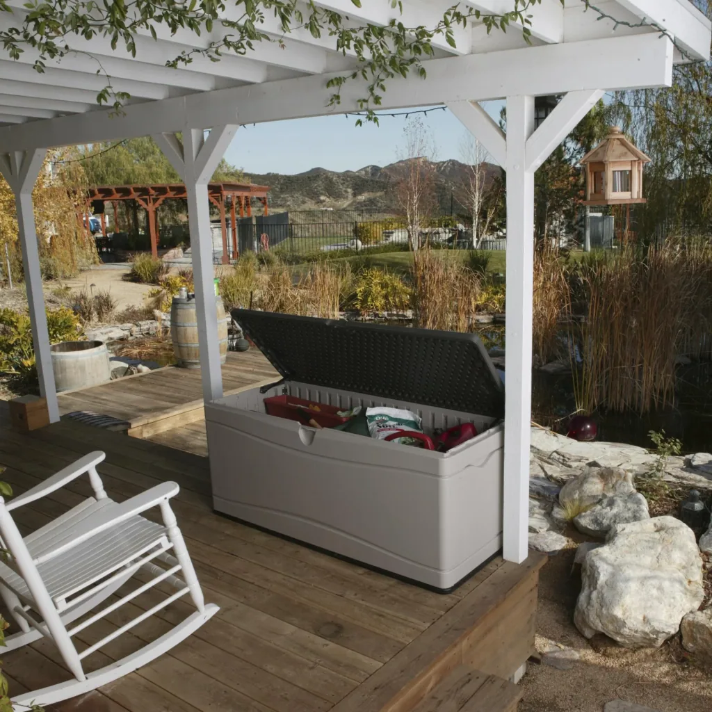 Lifetime Kissenbox 495 L Lichtgrau 152.5×61×67 cm – wetterfeste Auflagenbox aus HDPE