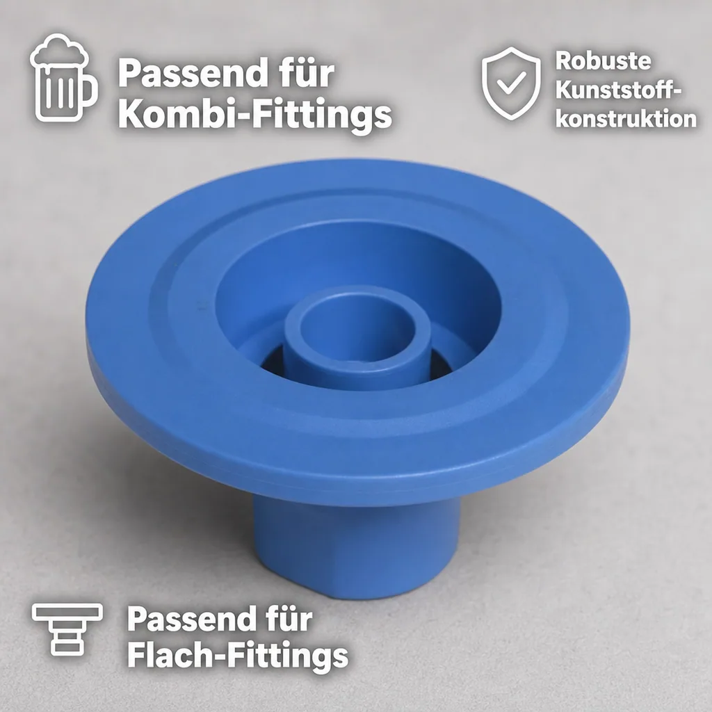Zapfkopfreinigungsadapter Flach/Kombi - 5/8" IG aus Kunststoff