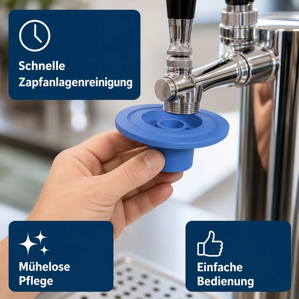 Zapfkopfreinigungsadapter Flach/Kombi - 5/8" IG aus Kunststoff