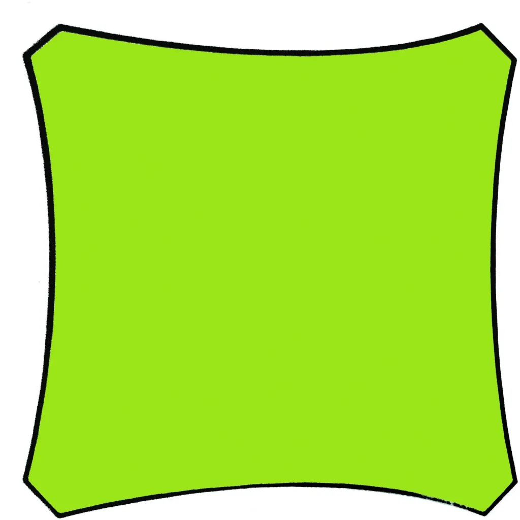 sonnensegel - quadratisch - 3.6 x 3.6 m - lime grün