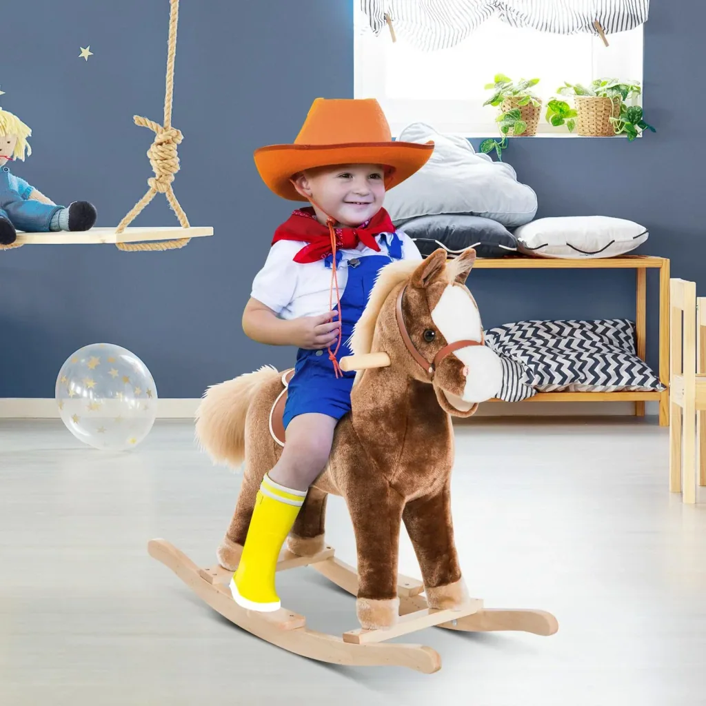 Plüsch-Schaukelpferd für Kinder