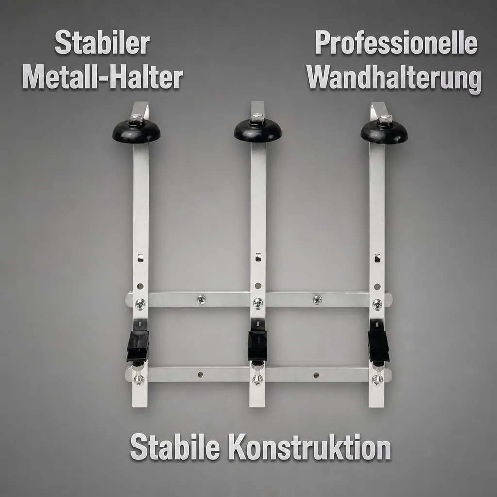 Profi Wandhalter für 0,7 - 1,0L Flaschen - Wandhalterung für 2 Flaschen