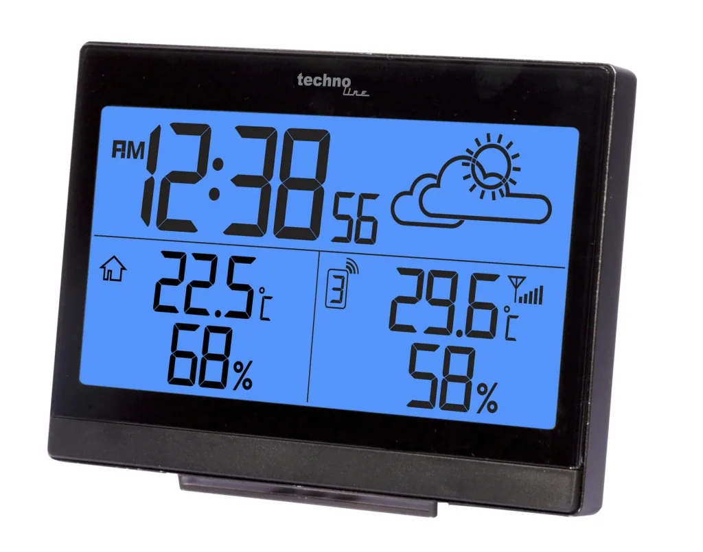 Funkuhr mit Wetteranzeige + Weckalarm incl. Außensensor