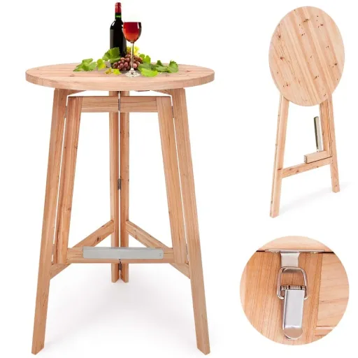 Party-Bar-Tisch aus Massivholz - zusammenklappbar!