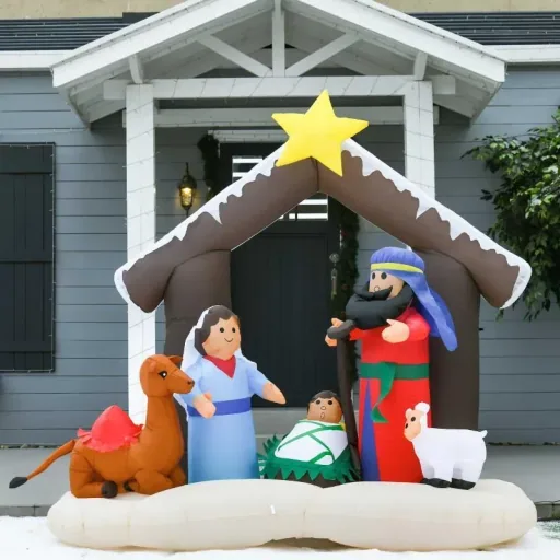Aufblasbarer Weihnachtsbogen Bibel-Bogen von Jesus' Geburt Weihnachtsdekoration 1,8 m
