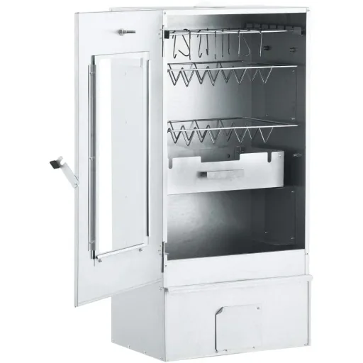 BBQ-Smoker mit 1 kg Holzchips 44,5x29x83 cm