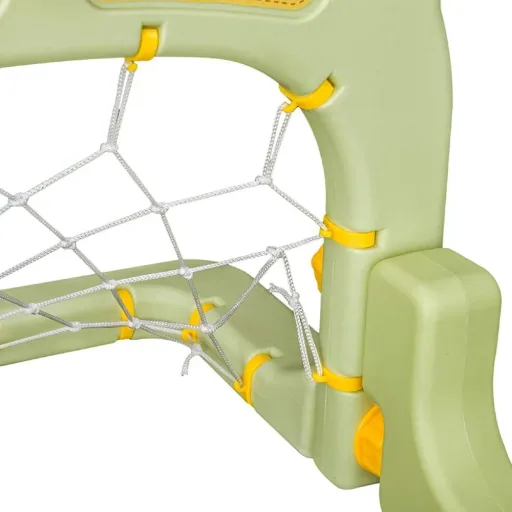 2 in 1 Fußball Basketball Basketballkorb Kinder Spielzeug Ball Grün L61 x B53 x H99 cm