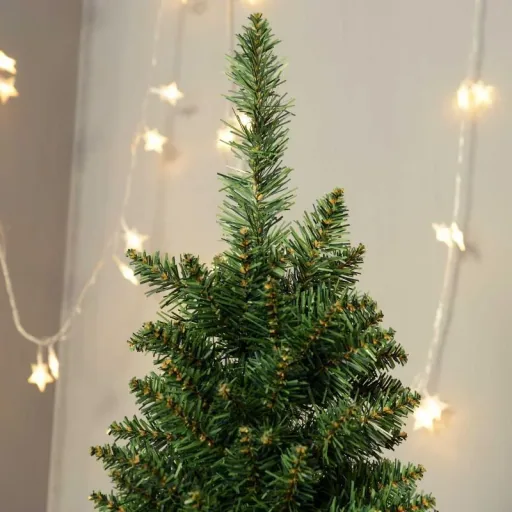 Weihnachtsbaum Tannenbaum mit Kunststoffständer 499 Spitzen PVC Grün Ø60 x 210 cm