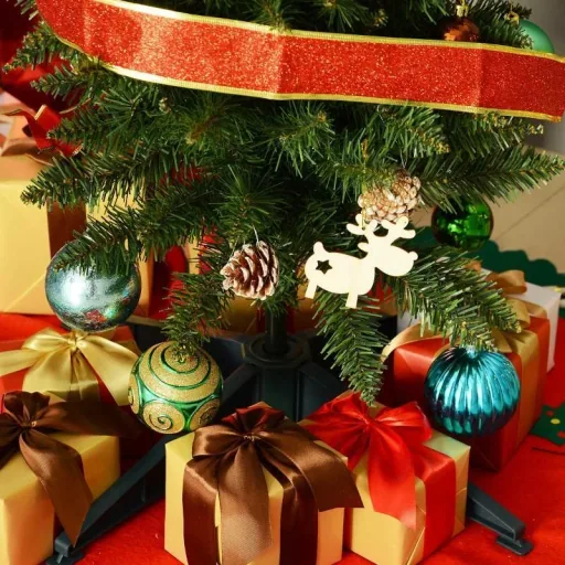 Weihnachtsbaum Tannenbaum mit Kunststoffständer 499 Spitzen PVC Grün Ø60 x 210 cm