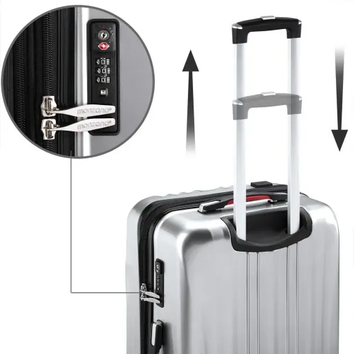Hartschalenkoffer Ikarus Silver XL aus ABS 105-154l 78x53x33cm