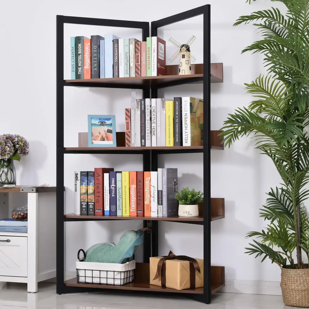 Bücherregal, Farbe Nussbaum