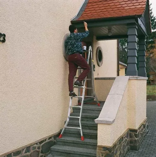 Gelenk Teleskopleiter Alu, 4 x 5 Sprossen