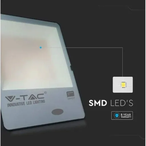 VT-272S LED-Scheinwerfer mit Tag/Nacht-Sensor - 200 W - 20000 Lm - 4000K - Schwarz