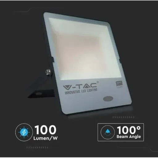 VT-272S LED-Scheinwerfer mit Tag/Nacht-Sensor - 200 W - 20000 Lm - 4000K - Schwarz
