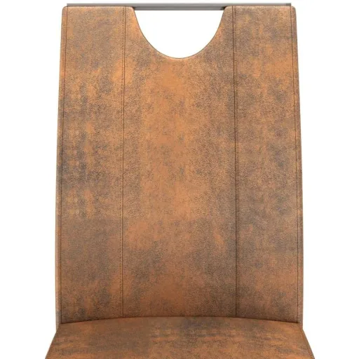 Esszimmerstühle 2-Sitzer Kunstleder braun