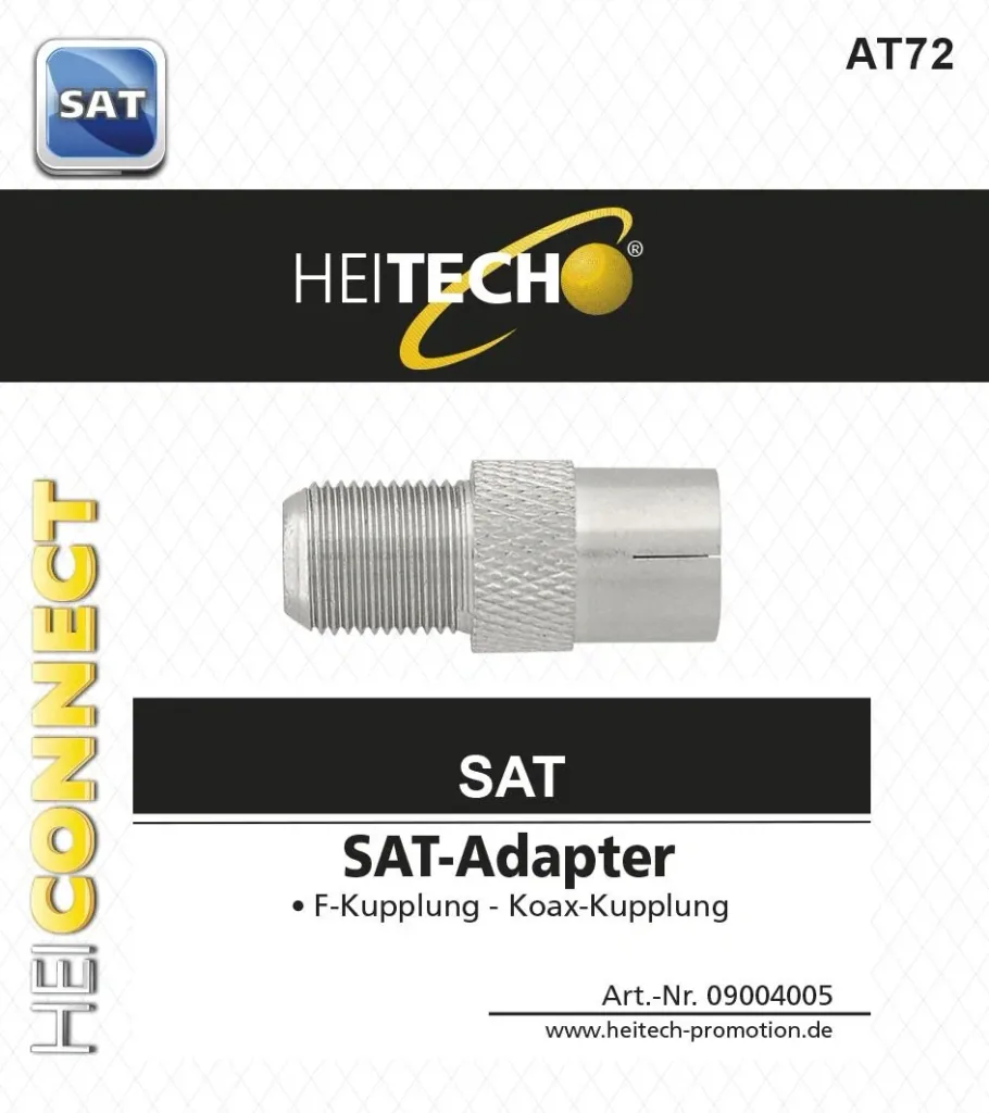 SAT-Adapter F-Kupplung, Koax-Kupplung