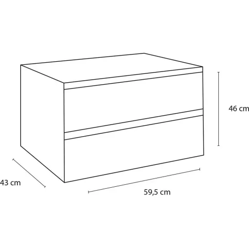 Concept Kabinettschublade 60cm schwartz