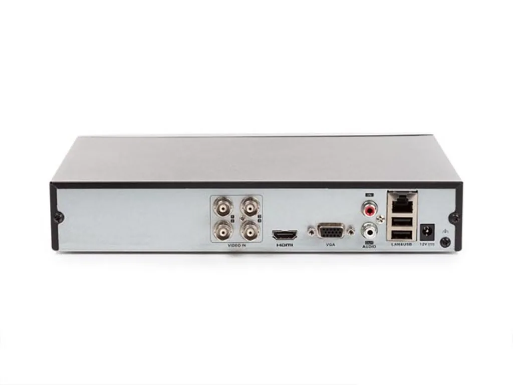 4-Kanal-DVR (Digitaler Videorekorder), Plug-&-Play-Einrichtung, 4 Schnittstellen, H.265+-Komprimierung, unterstützt 8-MP-Auflösung, Fernzugriff und -verwaltung über die Guarding-Vision-App, ideal für effektives Zuhause