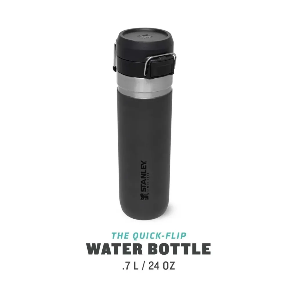 Quick Flip Water Bottle 0,7 l, Charcoal, Vakuumisolierung, Sicherheitsverschluss